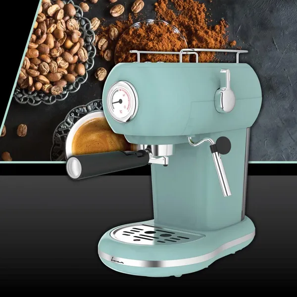 Espressor FRAM FEM-D15RGR 15 Bar 1100W Verde - imagine 3