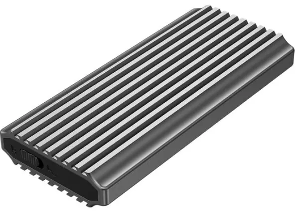 Rack extern GEMBIRD SSD M.2 USB 3.1 RGB Argintiu EE2280-U3C-03 - imagine 3