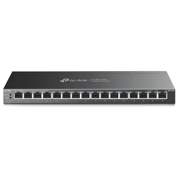 Switch TP-LINK TL-SG116P 16 Porturi Gigabit PoE+ 120W