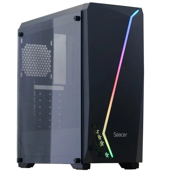 Carcasă PC SPACER Flash SPCS-GC-FLASH ATX MidTower Negru