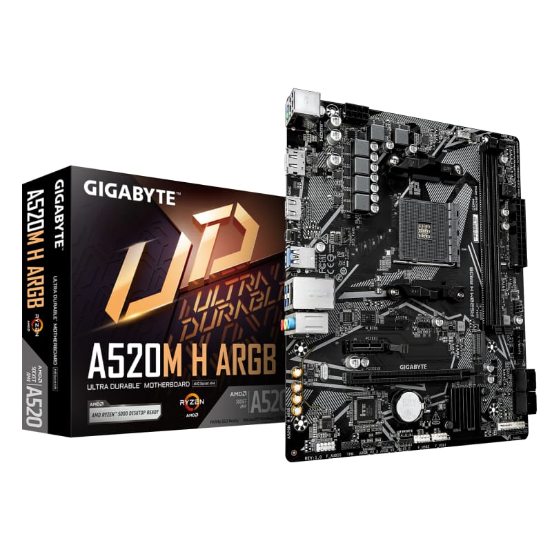 Placă de bază GIGABYTE A520M H ARGB Socket AM4 DDR4 Micro-ATX