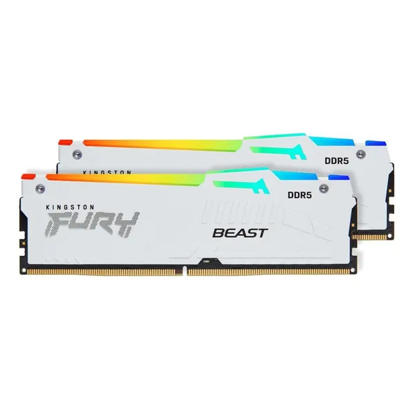 Memorie RAM KINGSTON FURY Beast RGB White 32GB DDR5 6000MHz CL30