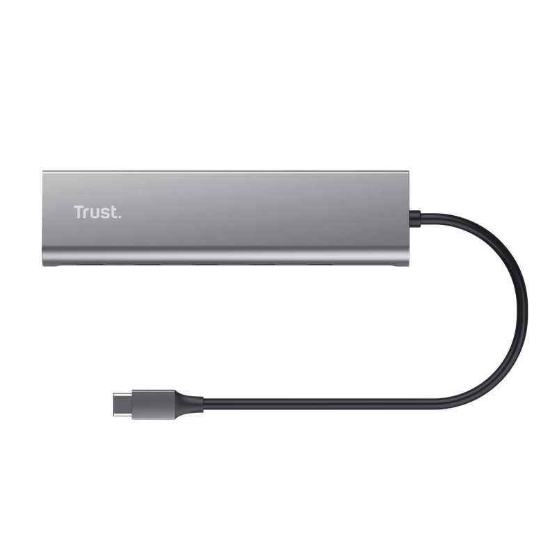 Hub USB-C TRUST Halyx 5 Porturi 3.2 Gen 1 100W PD Gri TR-25136 - imagine 3