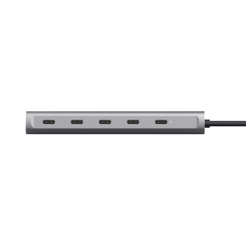 Hub USB-C TRUST Halyx 5 Porturi 3.2 Gen 1 100W PD Gri TR-25136 - imagine 5