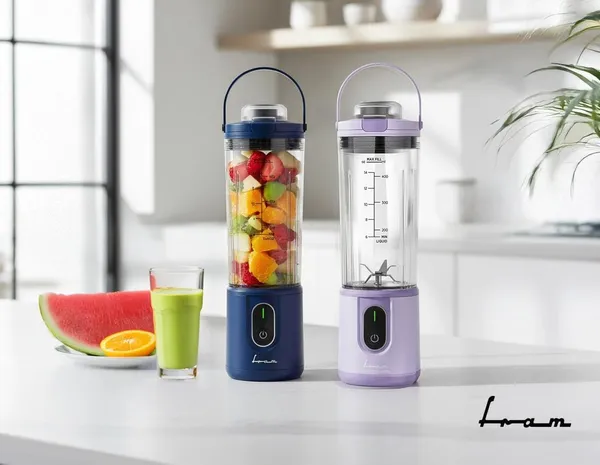 Blender Portabil FRAM FBP-P74BL Albastru 400 ml - imagine 9