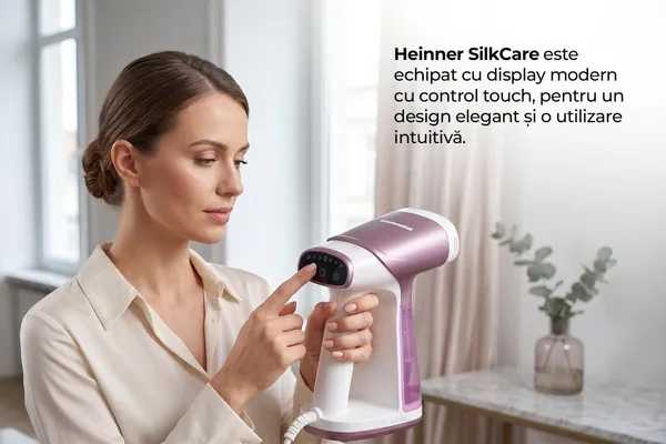 Aparat de Călcat Vertical HEINNER SilkCare HGS-A1500VPNK cu Funcție Vacuum - imagine 4