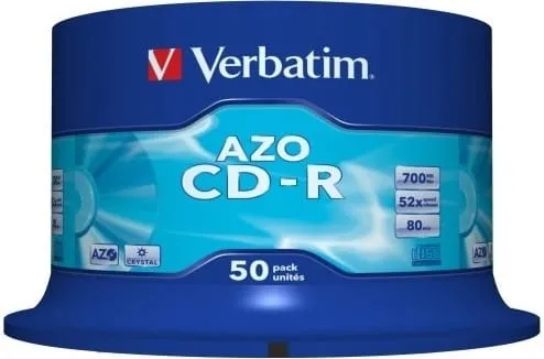 Disc CD-R VERBATIM AZO Crystal 700MB 52x 50 Buc