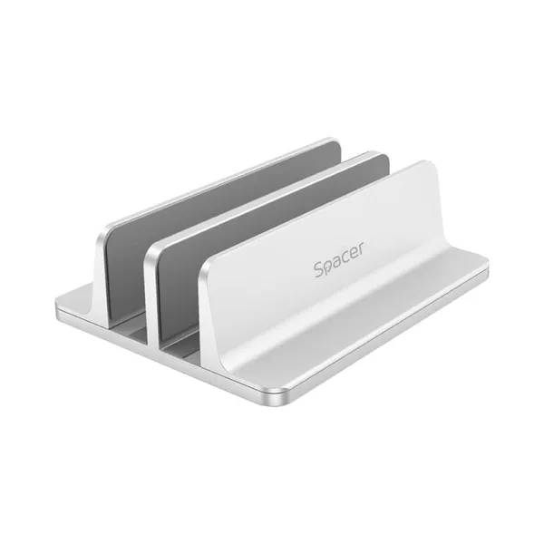 Stand SPACER SPS-Vertical Notebook 14-17" Argintiu Ajustabil