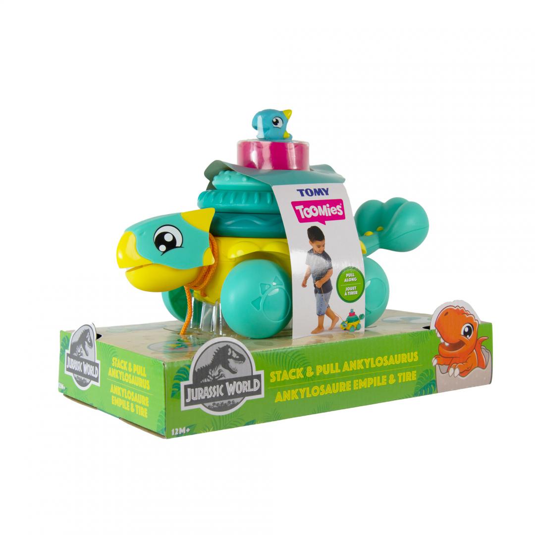Jucărie interactivă TOMY Stivuiește și trage Ankylosaurus - imagine 2