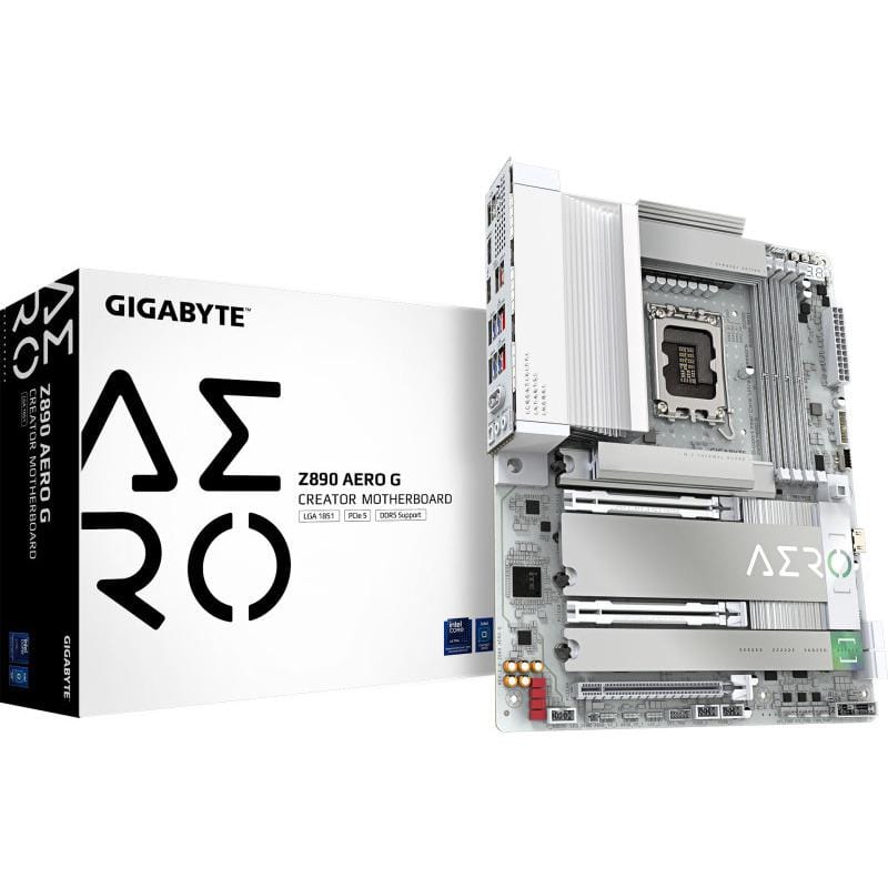 Placă de Bază GIGABYTE Z890 AERO G LGA1851 DDR5 ATX Alb