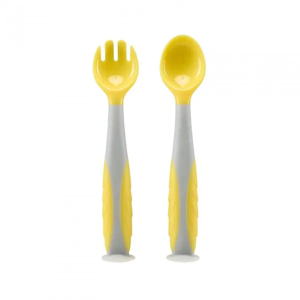 Set Tacâmuri U-GROW Linguriță și Furculiță Galben