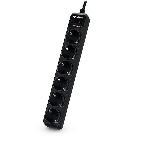 Prelungitor CYBER POWER 6 Prize Schuko 10A 1.8m Negru