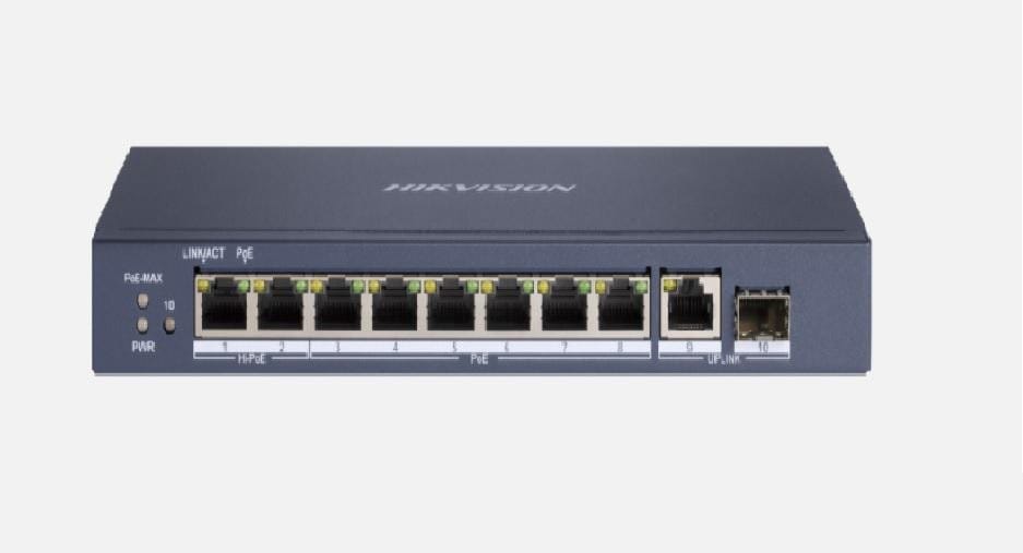 Switch HIKVISION DS-3E0510HP-E 8 Porturi PoE Gigabit