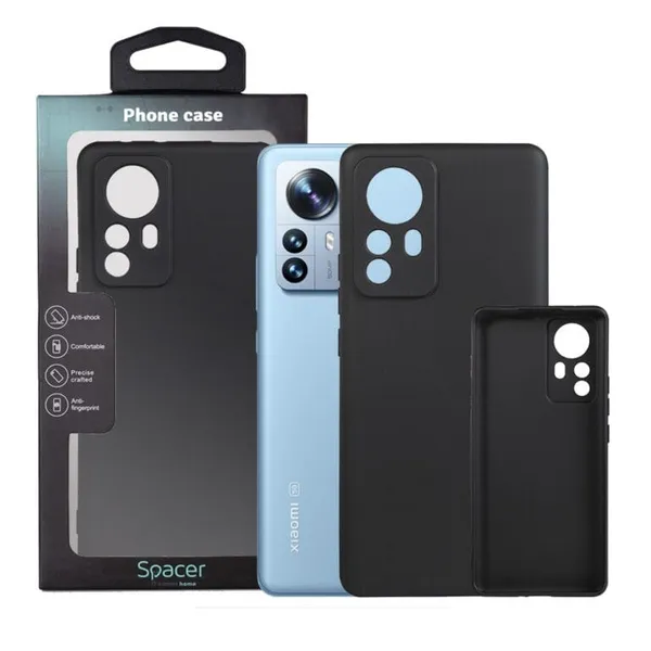 Husă Smartphone SPACER Xiaomi 12 Pro TPU Negru