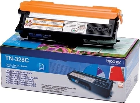 Toner Original BROTHER TN328C Cyan 6000 Pagini