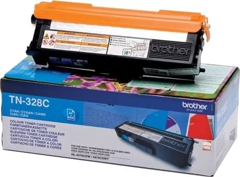 Toner Original BROTHER TN328C Cyan 6000 Pagini