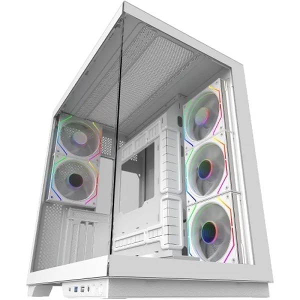 Carcasa AQIRYS Janus RGB Mid Tower Alb