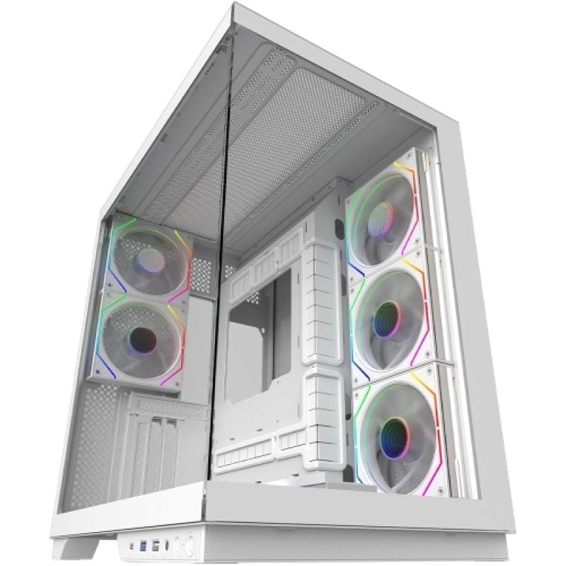 Carcasa AQIRYS Janus RGB Mid Tower Alb