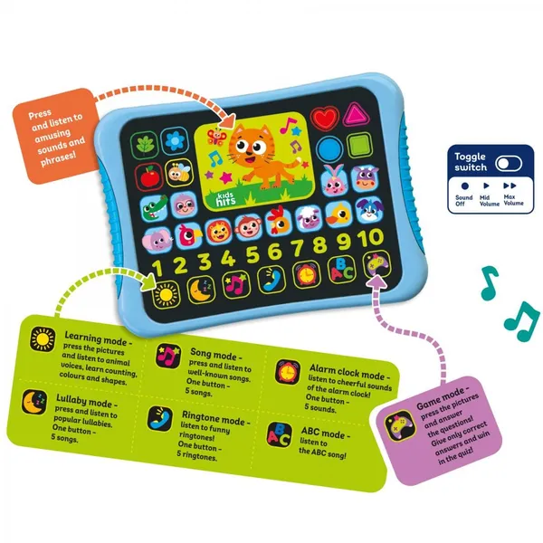 Tabletă interactivă KIDS HITS Prima Mea Tabletă copii 3+ ani - imagine 3