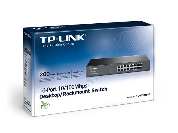 Switch TP-LINK TL-SF1016DS 16 Porturi 10/100Mbps - imagine 3