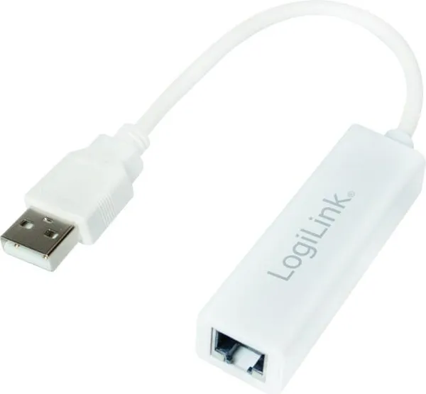 Adaptor LOGILINK UA0144B USB 2.0 la RJ45 Alb