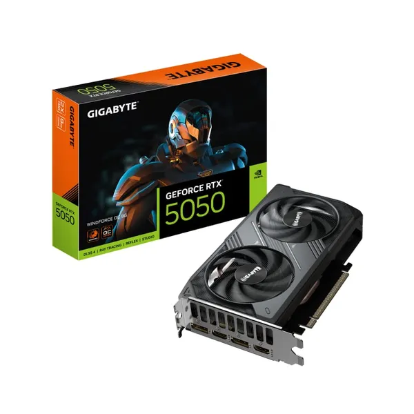 Placa Video GIGABYTE GeForce RTX 5050 Windforce OC 8GB GDDR6 PCIe 5.0