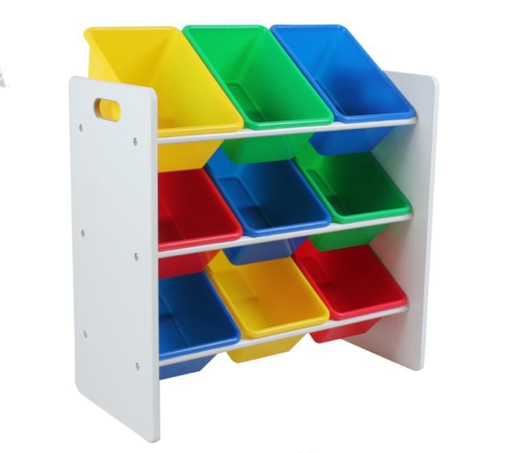 Raft Depozitare Jucării U-GROW cu 9 Coșuri Multicolore UGRD115-MCLR