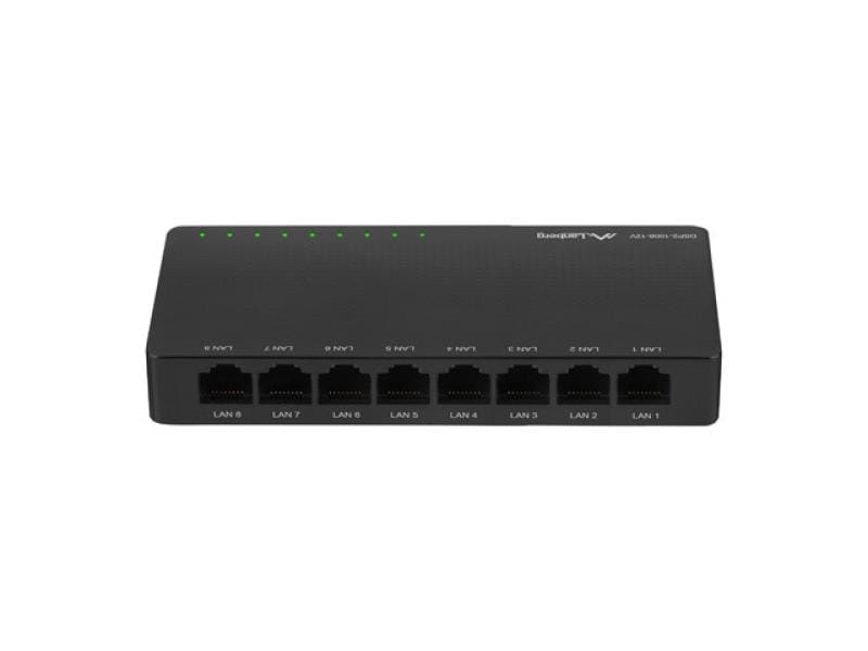 Switch LANBERG DSP2-1008-12V Gigabit 8 Porturi Desktop Negru