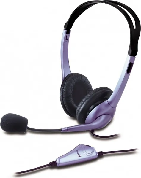 Căști GENIUS HS-04S Cu Fir Jack 3.5 mm Negru/Mov 31710025100