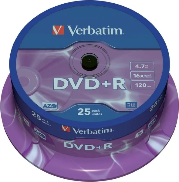 Discuri DVD+R VERBATIM 43500 4.7GB 16x 25 bucăți