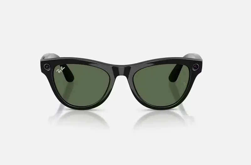 Ochelari Smart RAYBAN Meta Skyler High Bridge Fit Shiny Black G-15 Gen 2 RW4014 - imagine 2