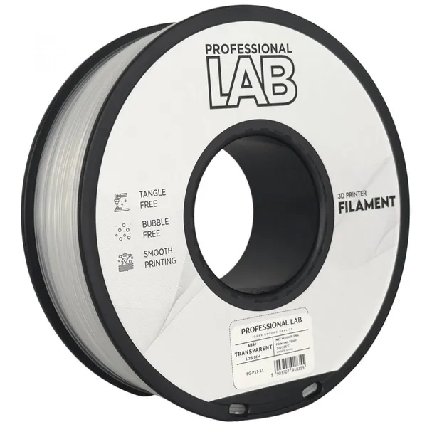 Filament 3D PROFESSIONAL LAB ABS+ Transparent 1.75 mm 1 kg