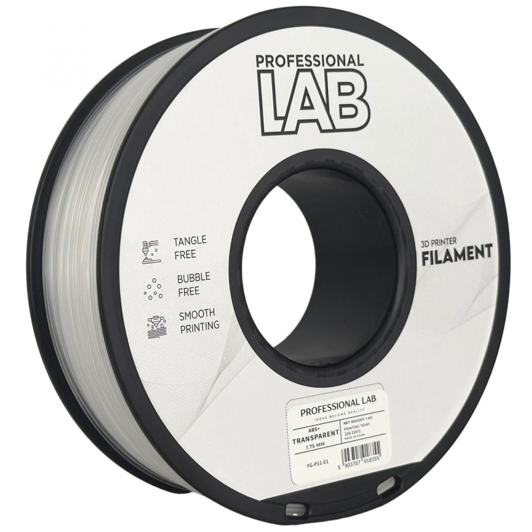 Filament 3D PROFESSIONAL LAB ABS+ Transparent 1.75 mm 1 kg