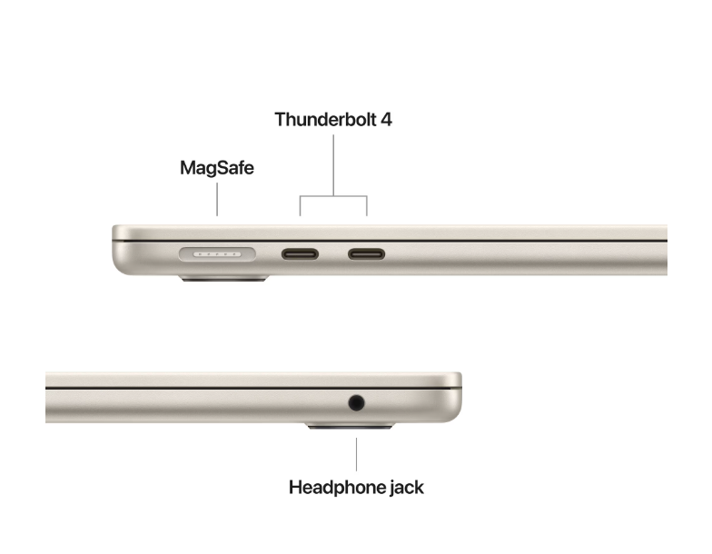 Laptop APPLE MacBook Air M4 13.6" 16GB 256GB Starlight - imagine 3