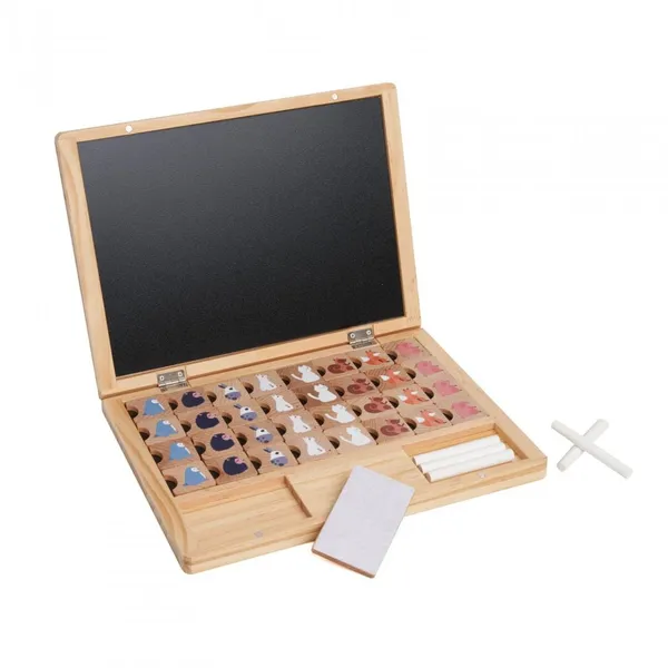 Joc educativ MOMKI Tablă din lemn 39 piese MKT1125 - imagine 2
