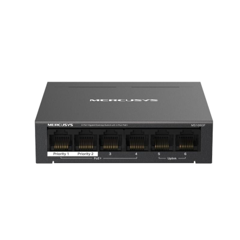 Switch Ethernet MERCUSYS MS106GP Gigabit PoE+ 6 Porturi