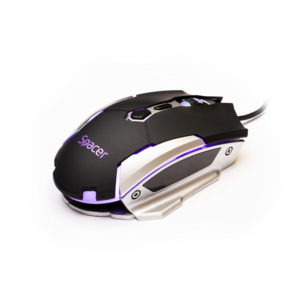 Mouse SPACER Gaming SPGM-PULSAR-LITE Cu Fir Negru - imagine 3