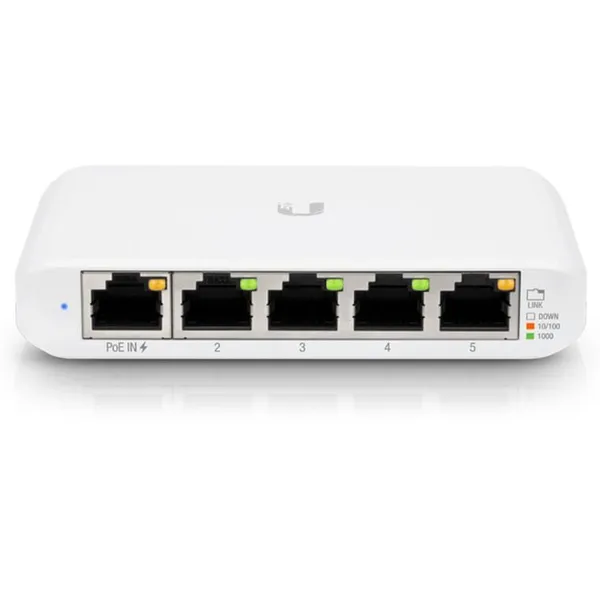 Switch UBIQUITI USW-Flex Mini 5 Porturi Gigabit Managed Alb - imagine 6