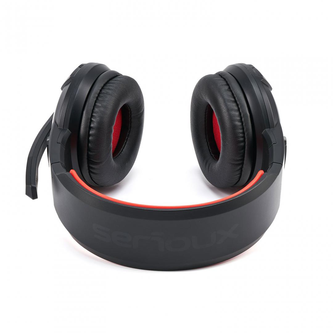 Căști Gaming SERIOUX RUARI Cu Fir Negru USB - imagine 4