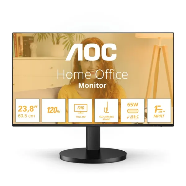 Monitor AOC 24B3CF2 23.8 inch Full HD IPS 120Hz Negru