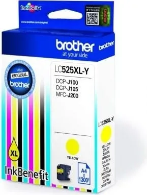 Cartuș Cerneală BROTHER LC525XLY Galben 1300 pagini