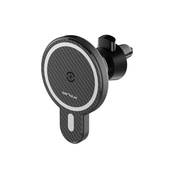 Suport Auto Telefon SERIOUX Wireless 15W MagSafe Negru - imagine 2