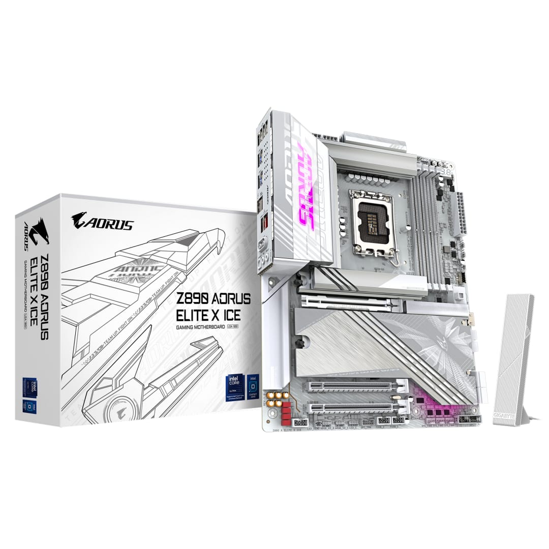 Placă de bază GIGABYTE Z890 AORUS ELITE X ICE LGA1851 ATX Alb