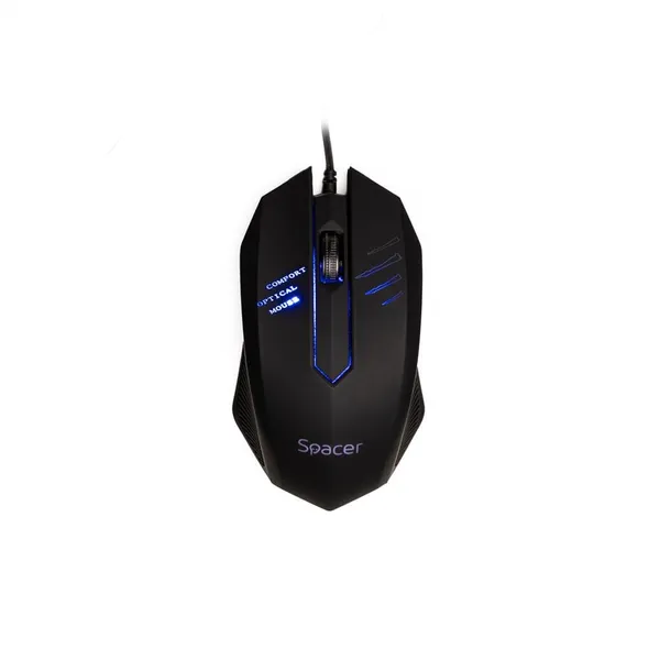 Mouse SPACER SPMO-M20 Cu Fir Negru - imagine 2