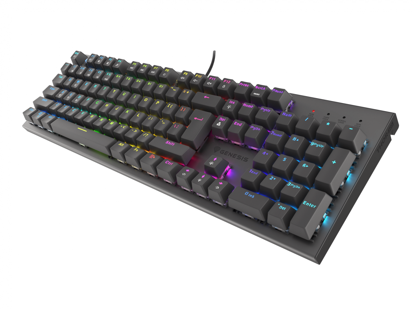 Tastatură Gaming Mecanică GENESIS Thor 303 RGB Switch Red Negru - imagine 4