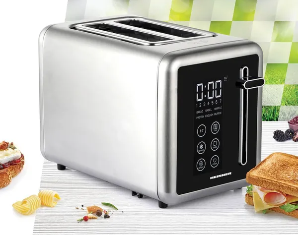 Prăjitor de pâine HEINNER HTP-DD900BKSS 900W 2 felii Inox - imagine 3