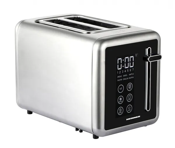 Prăjitor de pâine HEINNER HTP-DD900BKSS 900W 2 felii Inox - imagine 2