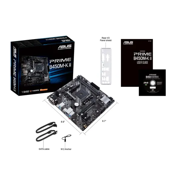 Placă de bază ASUS PRIME B450M-K II Socket AM4 mATX DDR4 - imagine 3