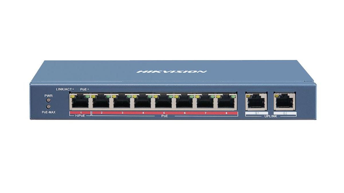 Switch HIKVISION DS-3E1310HP-EI 8 Porturi PoE Hi-PoE 90W