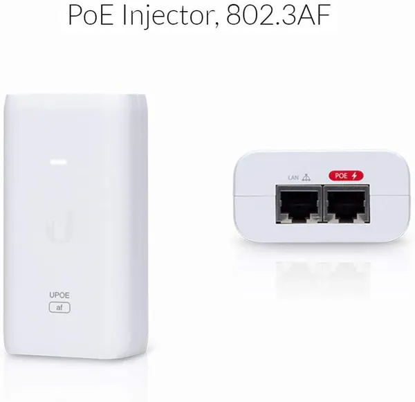 Injector PoE UBIQUITI U-POE-AF Gigabit Alb - imagine 2